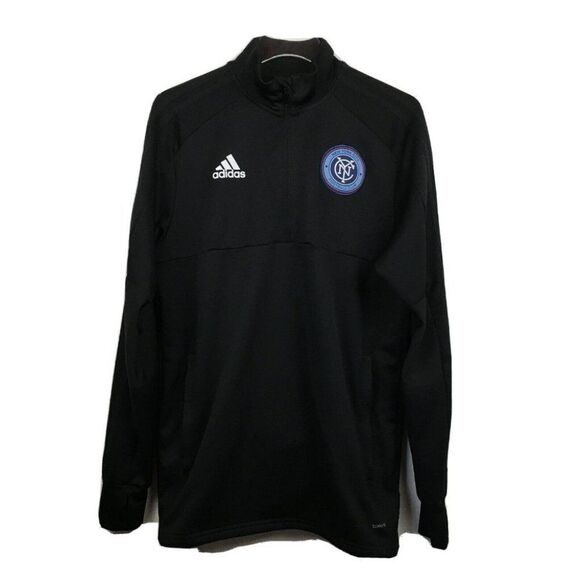 adidas Other - Adidas Pullover M Men Black New York City Football Club Long Sleeves Quarter Zip